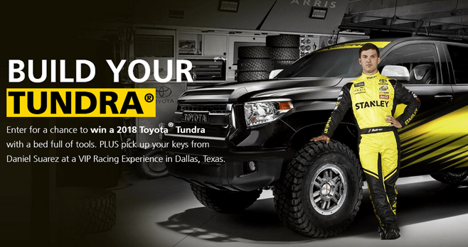 STANLEY Build Your Tundra Sweepstakes 2017