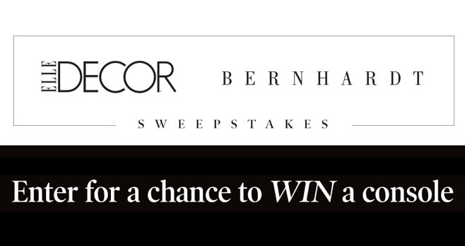 ELLE DECOR Bernhardt Sweepstakes