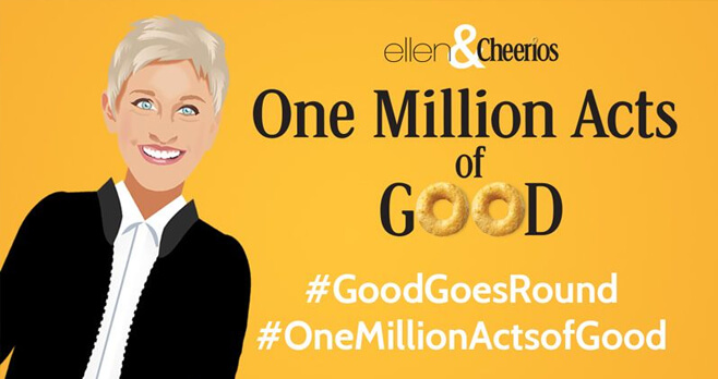 Ellen & Cheerios One Million Acts of Good Sweepstakes