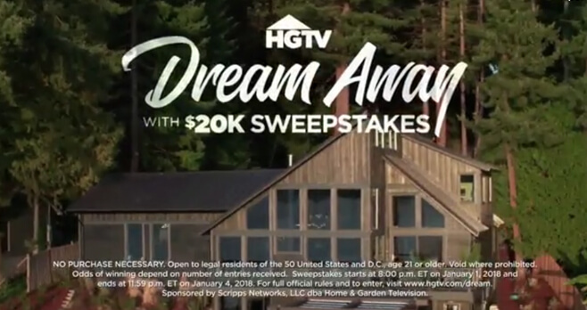 HGTV Dream Away With $20K Sweepstakes