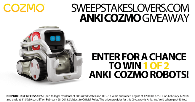 SweepstakesLovers.com Anki Cozmo Giveaway