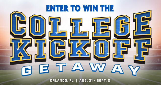 Camping World College Kickoff Getaway Sweepstakes 2018 (CampingWorld.com/Kickoff)