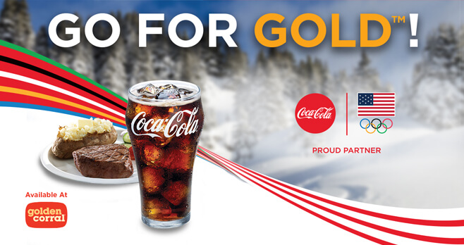 Go for the Gold With Coca-Cola at Golden Corral Sweepstakes 2018