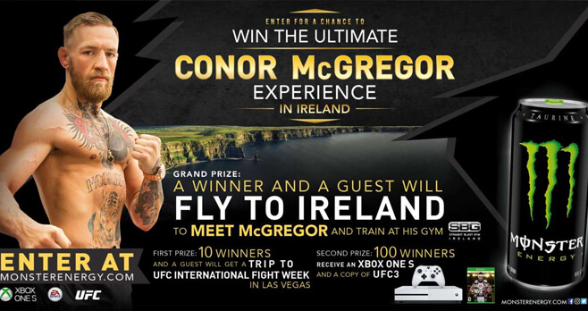 Monster Energy Conor McGregor Experience Sweepstakes 2018