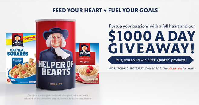 Quaker Heart Health Sweepstakes