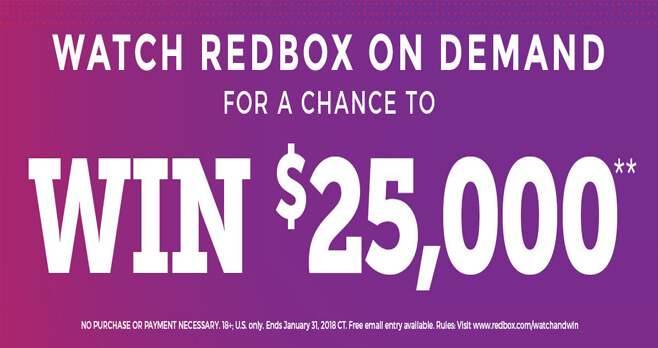 Redbox On Demand Watch & Win Sweepstakes 2018