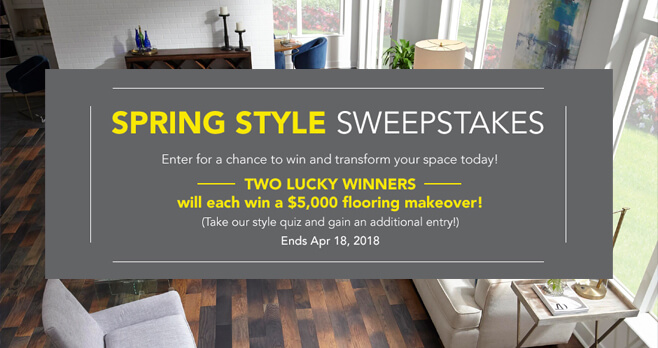 Lumber Liquidators Spring Style Sweepstakes 2018