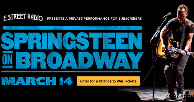 SiriusXM Springsteen on Broadway Sweepstakes 2018