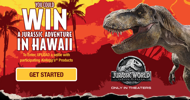 Kellogg's Jurassic World Adventure Sweepstakes (KelloggJurassicAdventure.com)