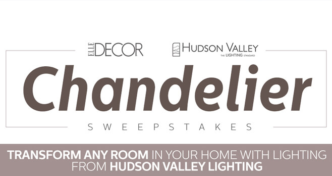 ELLE DECOR Hudson Valley Lighting Sweepstakes