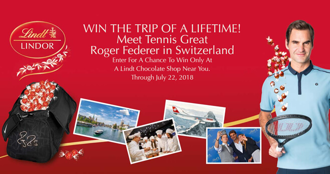 Lindt Meet Roger Federer Sweepstakes