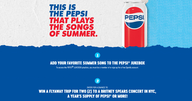 Pepsi Summer Playlist Sweepstakes