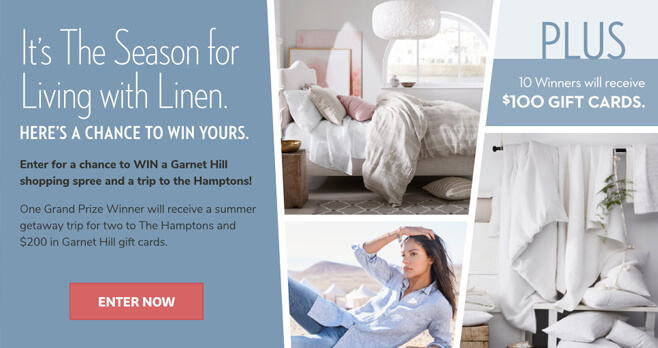 Traditional Home Living With Linen Sweepstakes