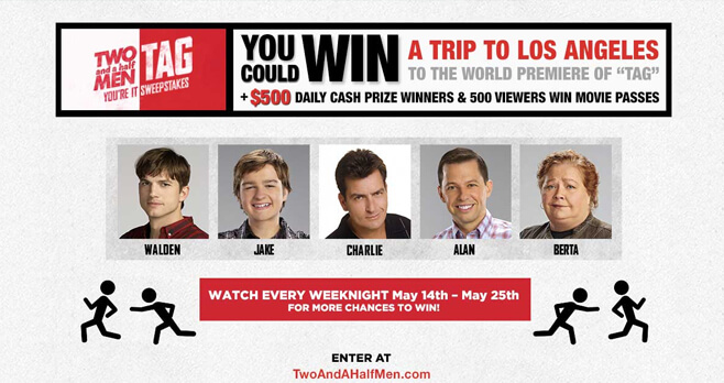 Two And A Half Men TAG You're It Sweepstakes