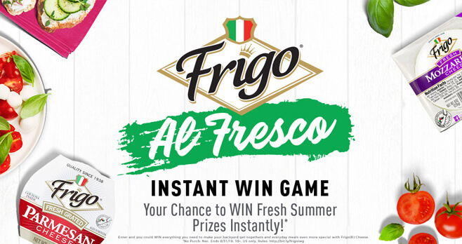 Frigo Al Fresco Instant Win Game and Sweepstakes