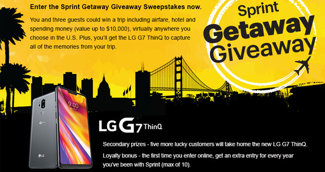 Sprint Getaway Giveaway Sweepstakes