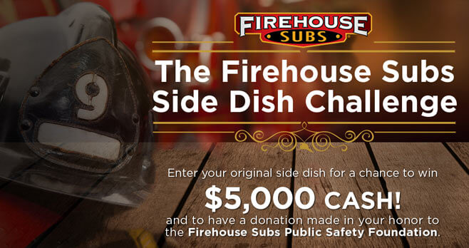 Food Network Firehouse Subs Side Dish Challenge Sweepstakes