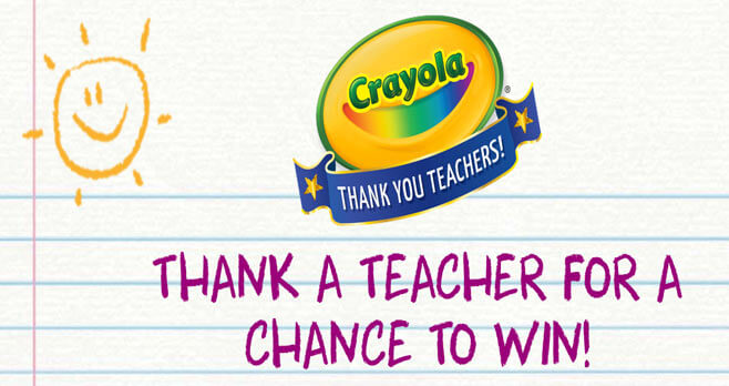 Crayola Thank a Teacher Sweepstakes