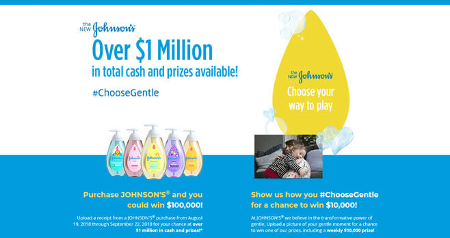 Johnson's Choose Gentle Sweepstakes