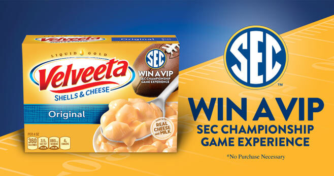 Velveeta SEC Instant Win And Sweepstakes