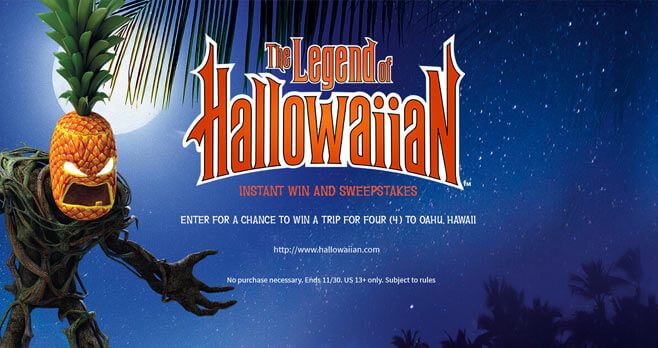 King's Hawaiian Legend of Hallowaiian Sweepstakes and Instant Win Game