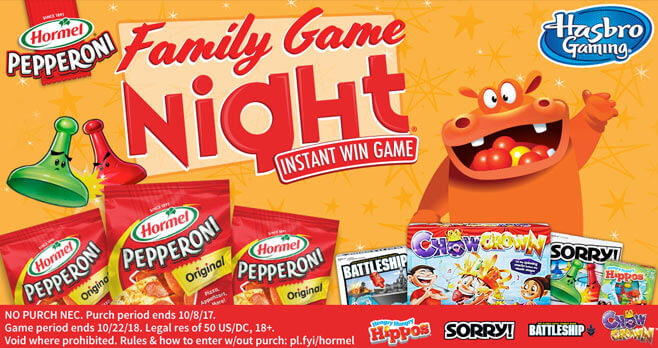 Hasbro Family Game Night Instant Win Game