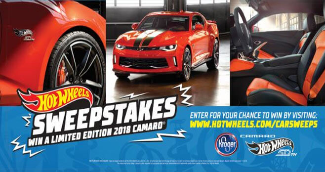 Hot Wheels Chevy Camaro Sweepstakes