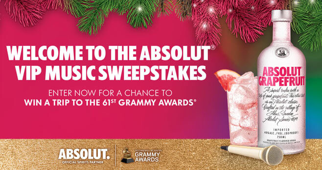 Absolut VIP Music Sweepstakes