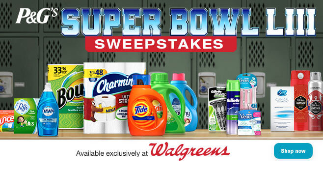 P&G Super Bowl LIII Sweepstakes (PGSweepstakesTo53.com)