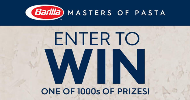 Barilla Masters of Pasta Sweepstakes and Instant Win Game