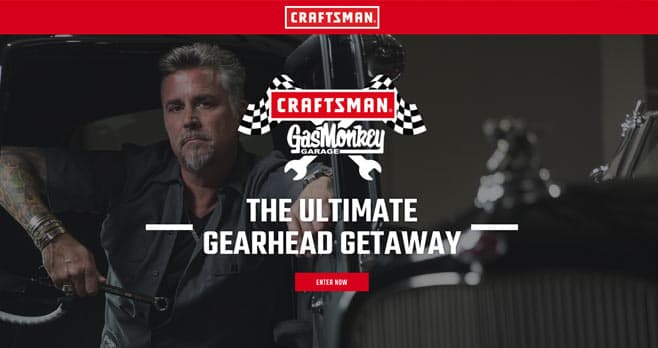 CRAFTSMAN Gas Monkey Garage Getaway Sweepstakes