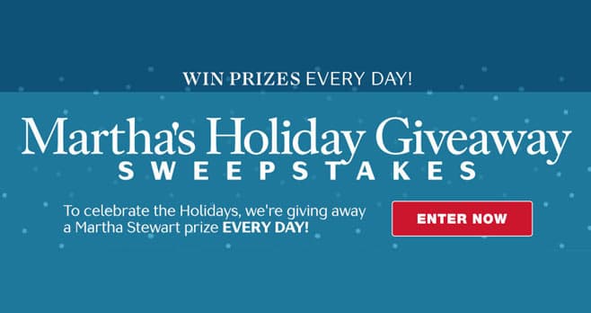 Martha Stewart Holiday Giveaway Sweepstakes