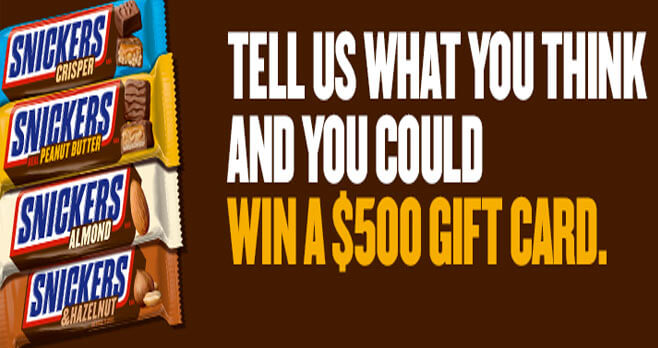 Snickers Feedback Hunger Satisfaction Survey Sweepstakes