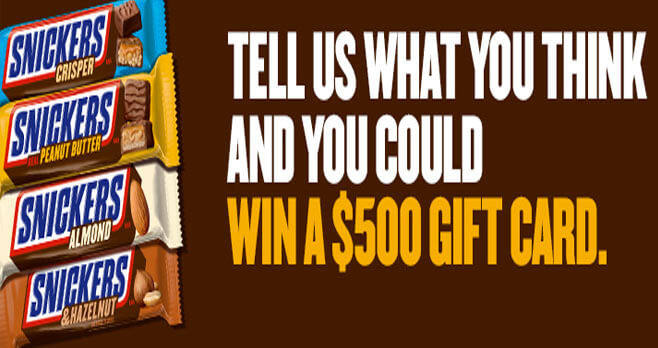 Snickers Feedback Hunger Satisfaction Survey Sweepstakes