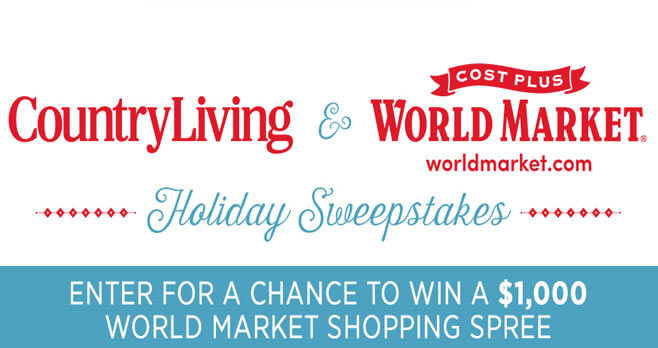 Country Living World Market Holiday Sweepstakes