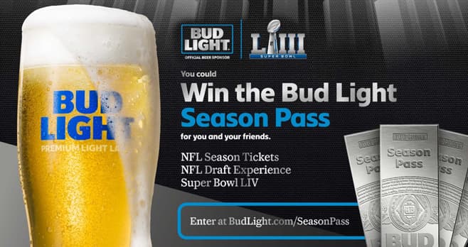 Bud Light Season Pass Sweepstakes