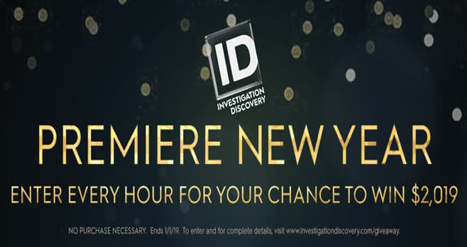 Investigation Discovery Premiere New Year 2019 Giveaway