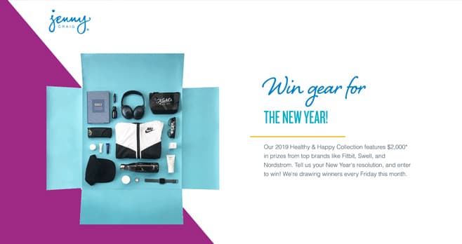 Jenny Craig Healthy & Happy 2018 Giveaway