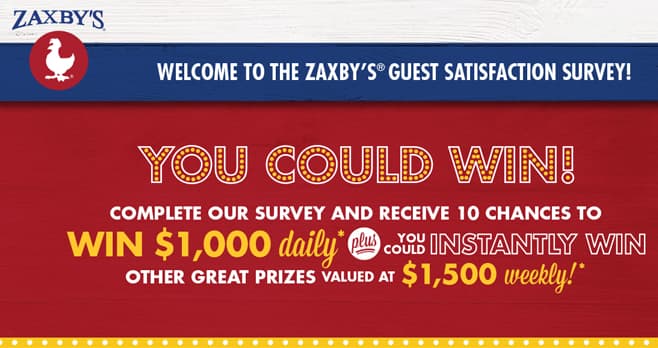 Zaxby's Survey Sweepstakes