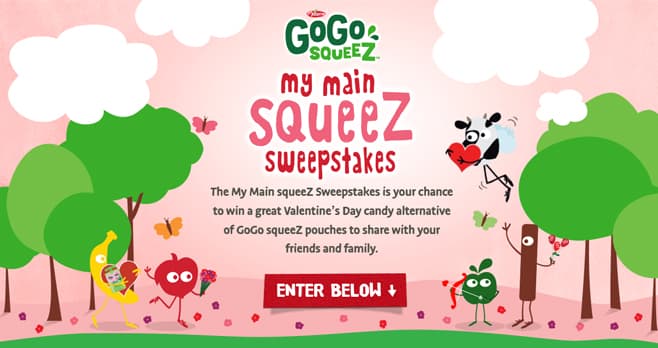 GoGo squeeZ My Main squeeZ Sweepstakes