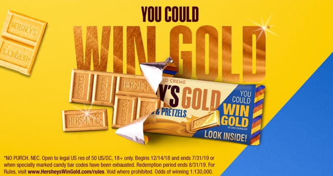 Hershey's Gold Rush Sweepstakes