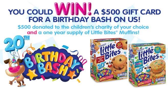 Entenmann's Little Bites 20th Birthday Bash Sweepstakes