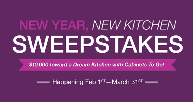 Cabinets To Go New Year, New Kitchen Sweepstakes