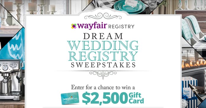 HGTV & Wayfair Dream Wedding Registry Sweepstakes