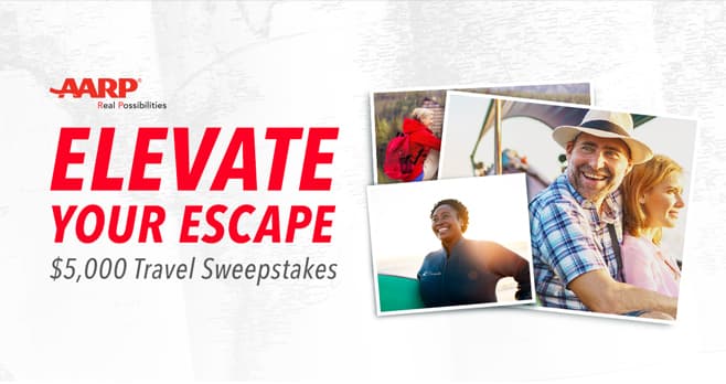 AARP Elevate Your Escape $5,000 Travel Sweepstakes