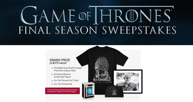 HBO Game of Thrones Sweepstakes