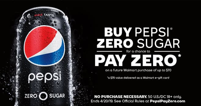 Pepsi Pay Zero Instant Win Game (PepsiPayZero.com)