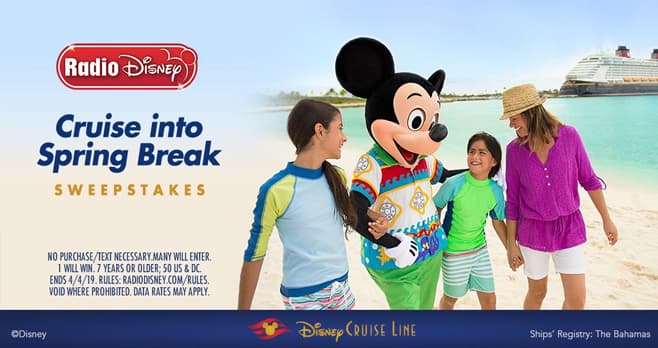 Radio Disney Cruise into Spring Break Sweepstakes