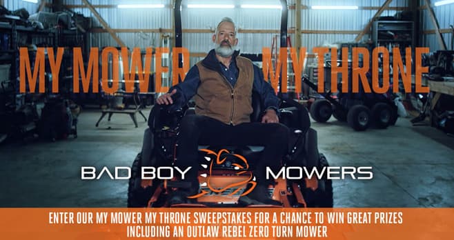 Bad Boy Mowers My Mower My Throne Sweepstakes