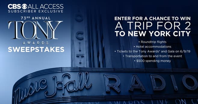 CBS Tony Awards Sweepstakes